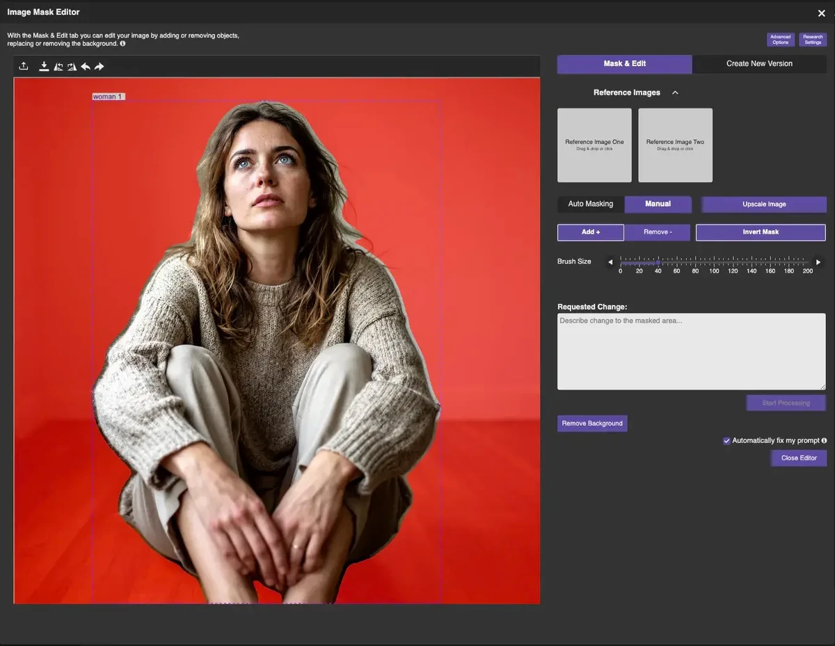 Reverse masking functionality to protect a selected object while transforming the entire surrounding environment.